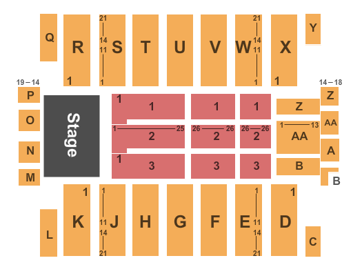 Beaumont Civic Center Standard Seating Chart